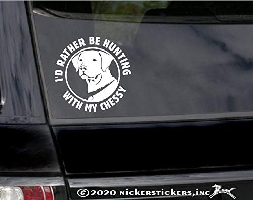 אני מעדיף לצוד עם השחמט שלי | Chesapeake Bay Retriever Nickerstickers® Window Window Ruch